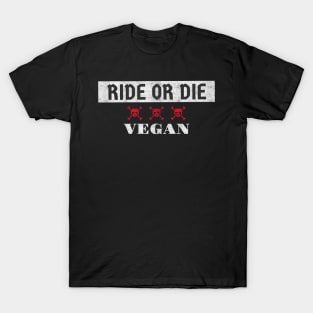 Vegan Ride or Die Skulls T-Shirt